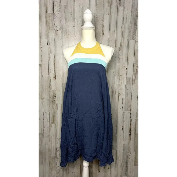 NWT O'Neill Women's‎ Halter Mini Dress Blue Size Medium Summer Casual Sleeveless - Picture 8 of 13